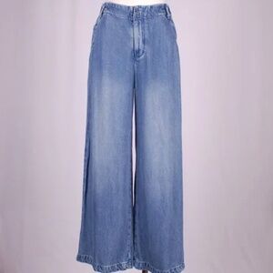 NWT Young Fabulous and Broke Wide-Leg Denim Jeans Medium Soft Cotton